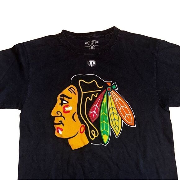 Old Time Hockey Chicago Blackhawks Hockey Graphic Tee - Size Small - Picture 3 of 4